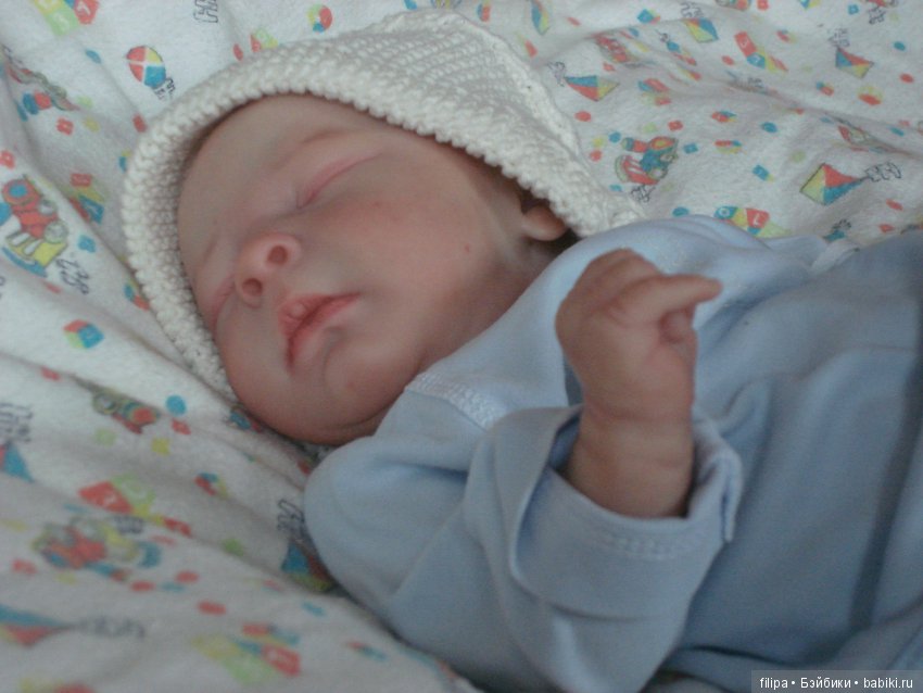 Малышочек Арсений, молд Realborn Joseph Asleep от скульптора Denise Pratt (фото 3)