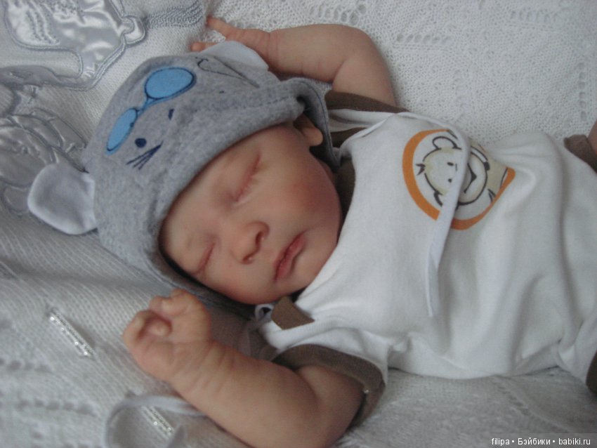 Малышочек Арсений, молд Realborn Joseph Asleep от скульптора Denise Pratt (фото 10)