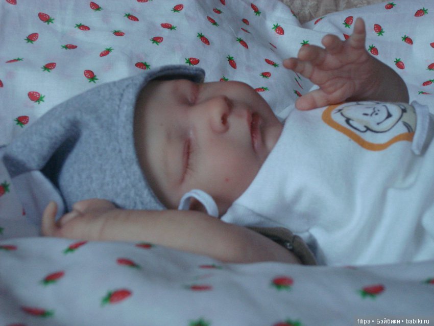 Малышочек Арсений, молд Realborn Joseph Asleep от скульптора Denise Pratt