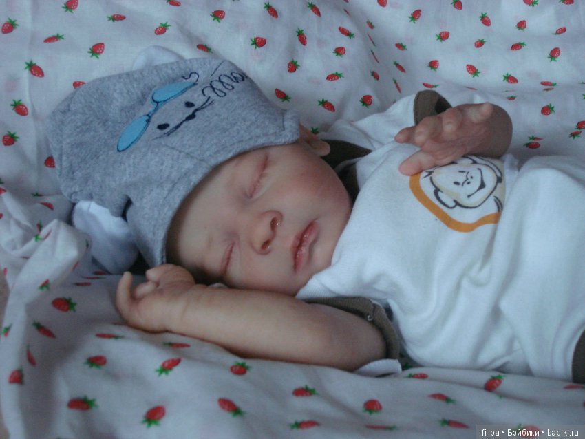 Малышочек Арсений, молд Realborn Joseph Asleep от скульптора Denise Pratt