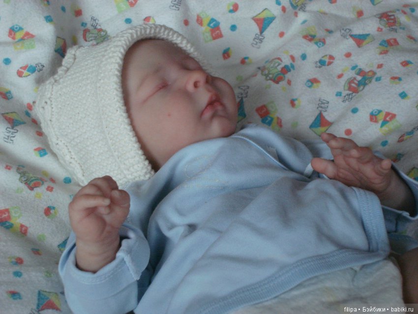 Малышочек Арсений, молд Realborn Joseph Asleep от скульптора Denise Pratt