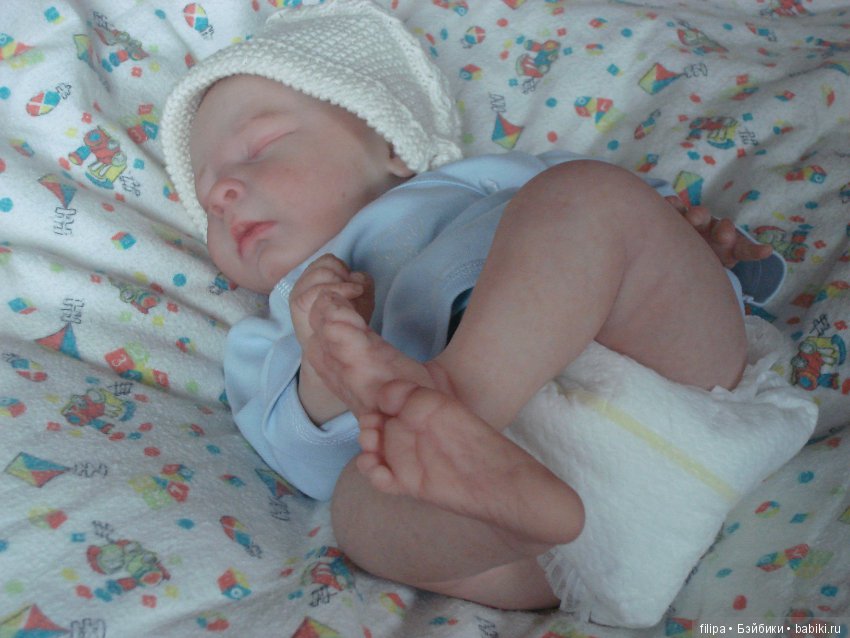 Малышочек Арсений, молд Realborn Joseph Asleep от скульптора Denise Pratt (фото 4)