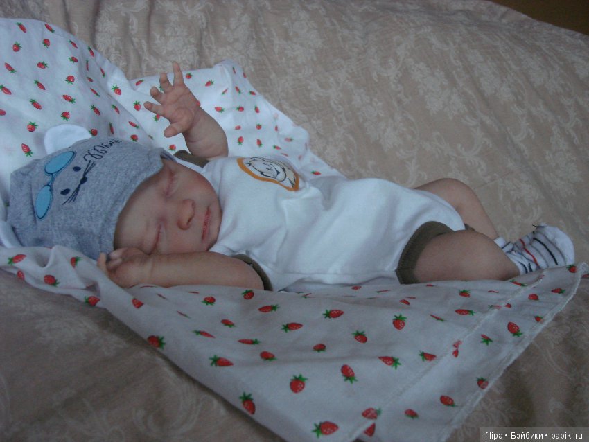 Малышочек Арсений, молд Realborn Joseph Asleep от скульптора Denise Pratt