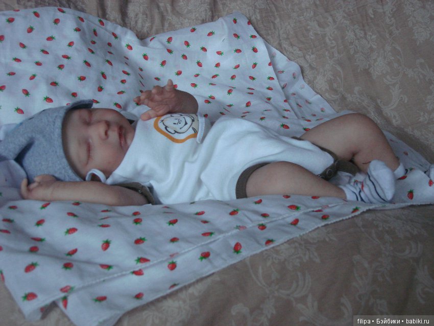 Малышочек Арсений, молд Realborn Joseph Asleep от скульптора Denise Pratt