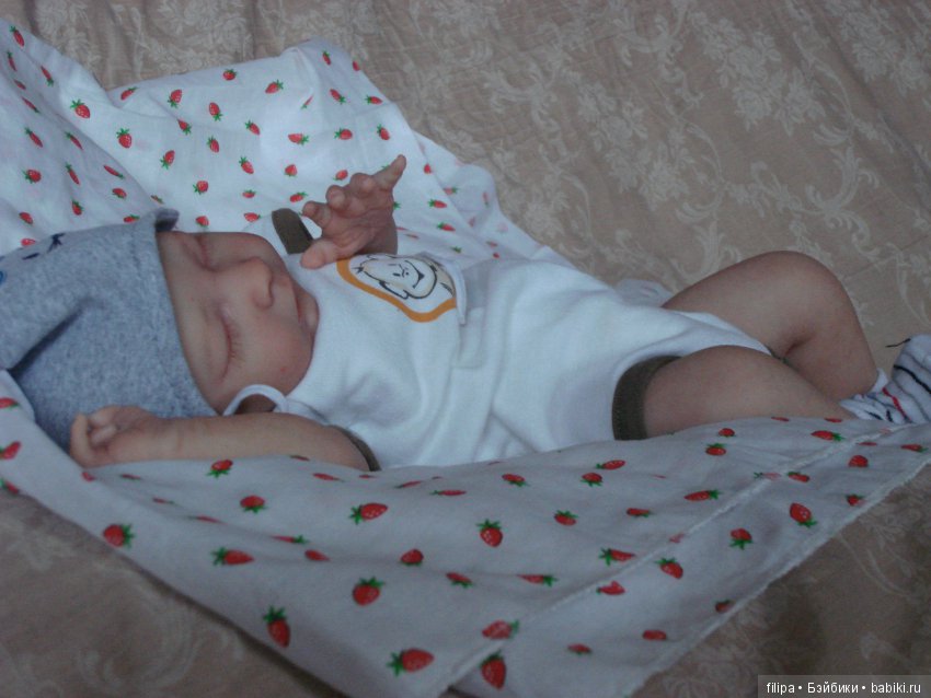 Малышочек Арсений, молд Realborn Joseph Asleep от скульптора Denise Pratt