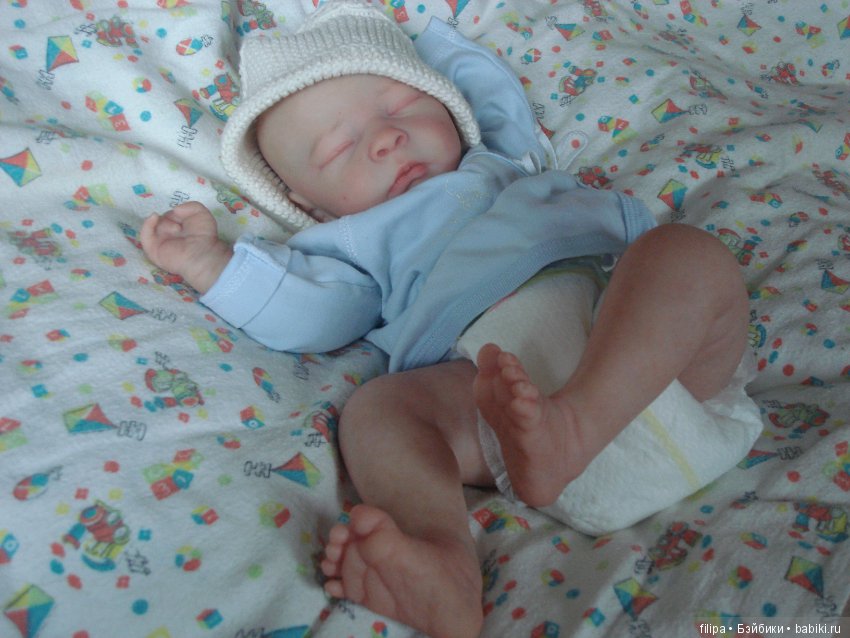 Малышочек Арсений, молд Realborn Joseph Asleep от скульптора Denise Pratt (фото 7)