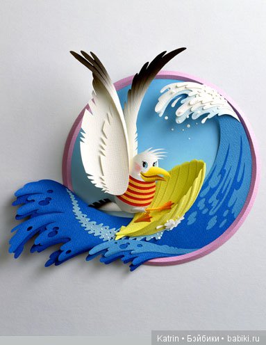 Уникальные картины в технике Бумагопластика от Hideharu Naitoh