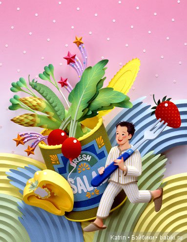 Уникальные картины в технике Бумагопластика от Hideharu Naitoh