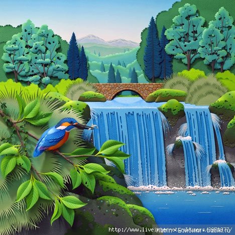 Уникальные картины в технике Бумагопластика от Hideharu Naitoh