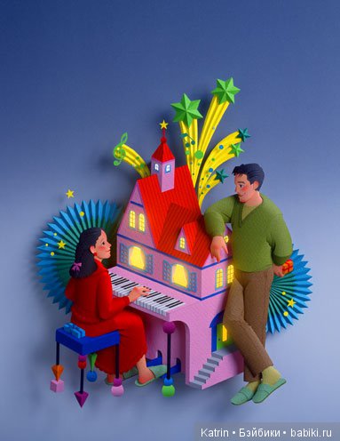 Уникальные картины в технике Бумагопластика от Hideharu Naitoh