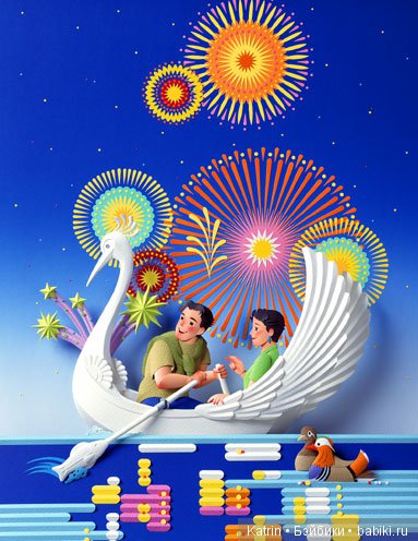 Уникальные картины в технике Бумагопластика от Hideharu Naitoh