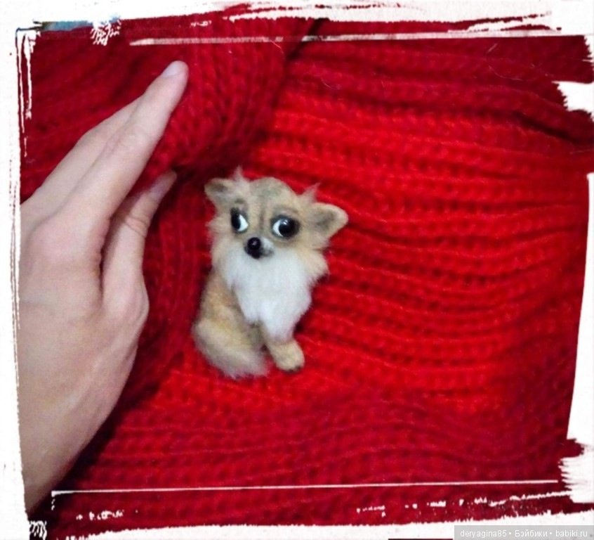 Брошь чихуахуа — Валяные игрушки из шерсти: сухое валяние (фото 7)