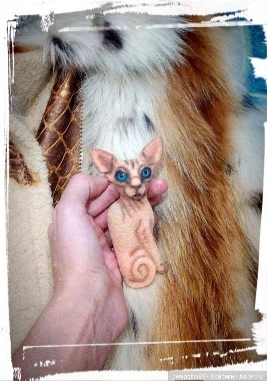 Брошь Сфинкс — Валяные игрушки из шерсти: сухое валяние (фото 4)