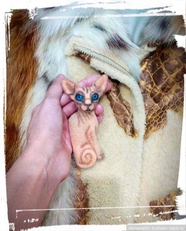 Брошь Сфинкс — Валяные игрушки из шерсти: сухое валяние (фото 5)