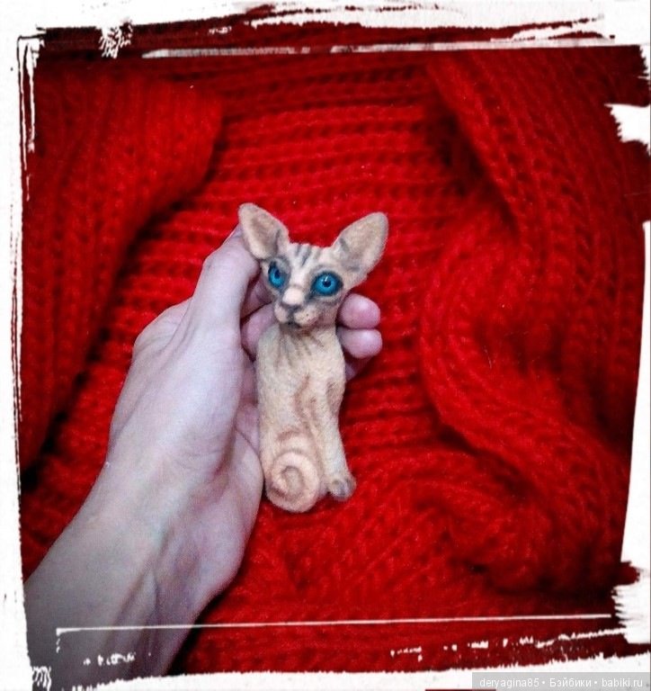 Брошь Сфинкс — Валяные игрушки из шерсти: сухое валяние (фото 7)