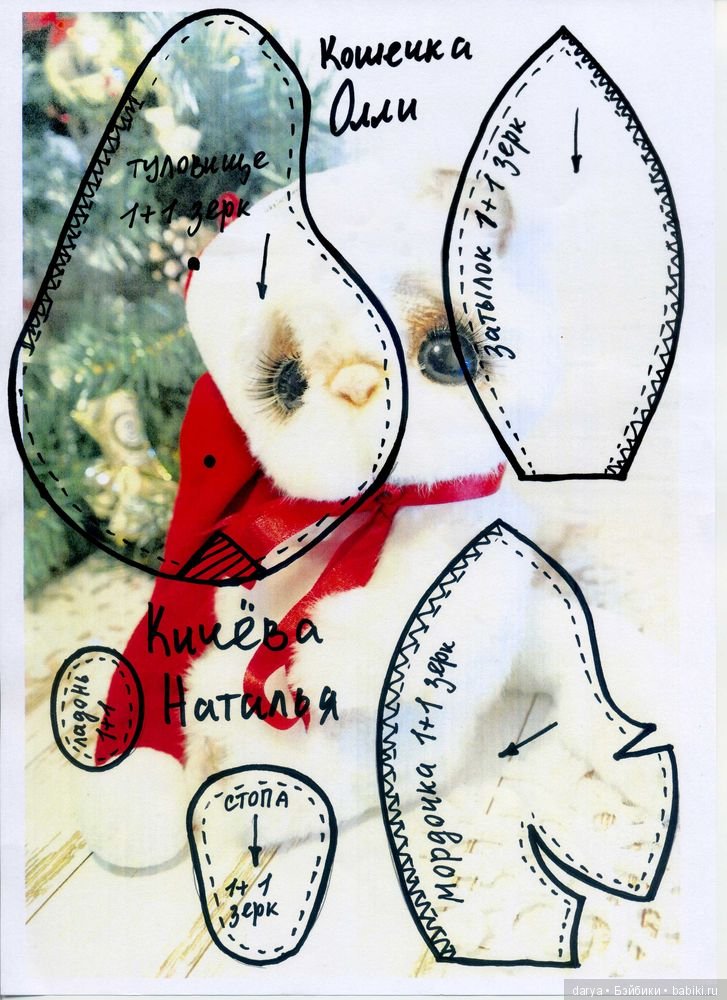 Кошечка Олли - выкройка в подарок от Натальи Кичевой (фото 3)