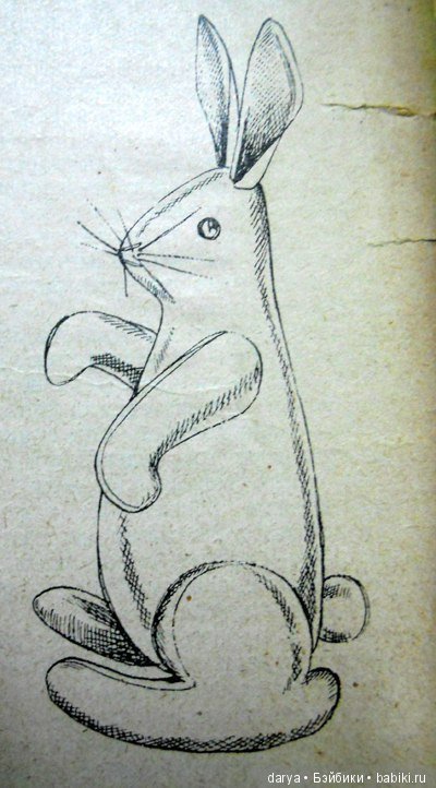 Выкройка игрушечного зайца 1926 года (фото 2)