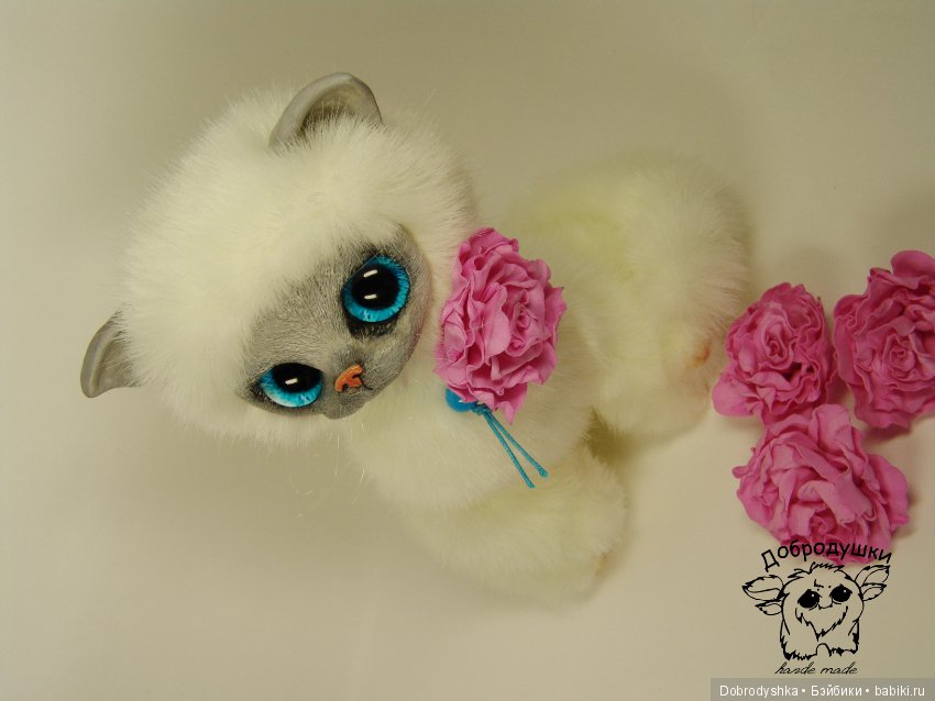 Котенок Василиска в розах