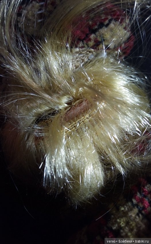 Особенности крепления волос у фарфоровых мягконабивных кукол (фото 4)