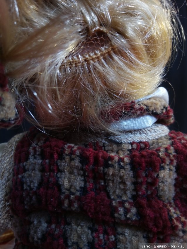 Особенности крепления волос у фарфоровых мягконабивных кукол (фото 6)