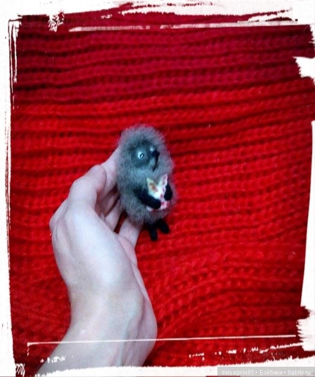 Брошь Ёжик в тумане — Валяные игрушки из шерсти: сухое валяние