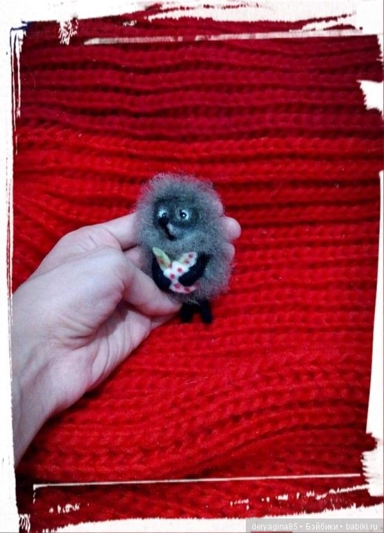 Брошь Ёжик в тумане — Валяные игрушки из шерсти: сухое валяние (фото 10)