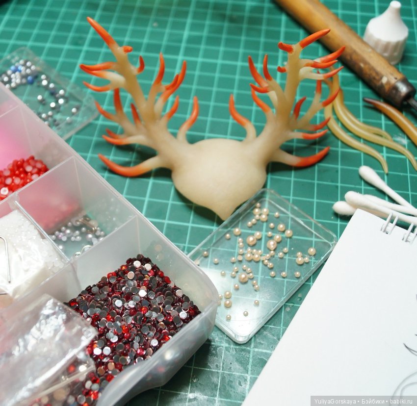 Процесс работы над рогатой собачкой (фото 5)