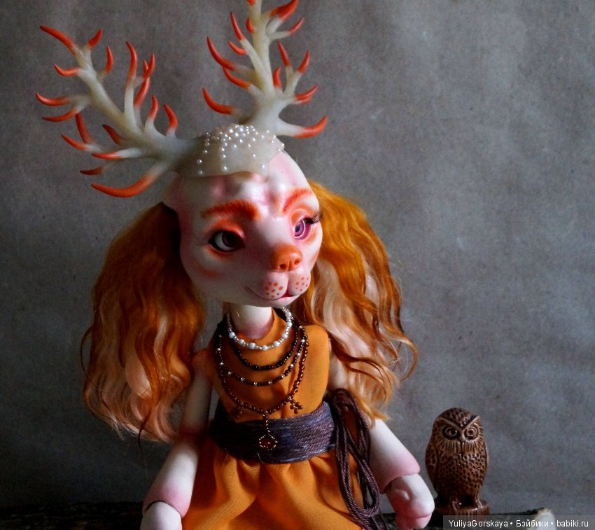 Моя рогатенькая собачка готова. Осталось придумать ей имя. Скоро она мне его сама подскажет