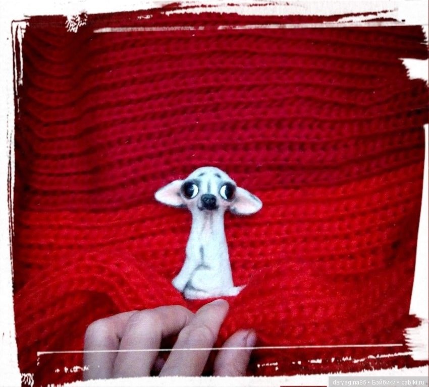 Брошь чихуашка — Валяные игрушки из шерсти: сухое валяние (фото 5)