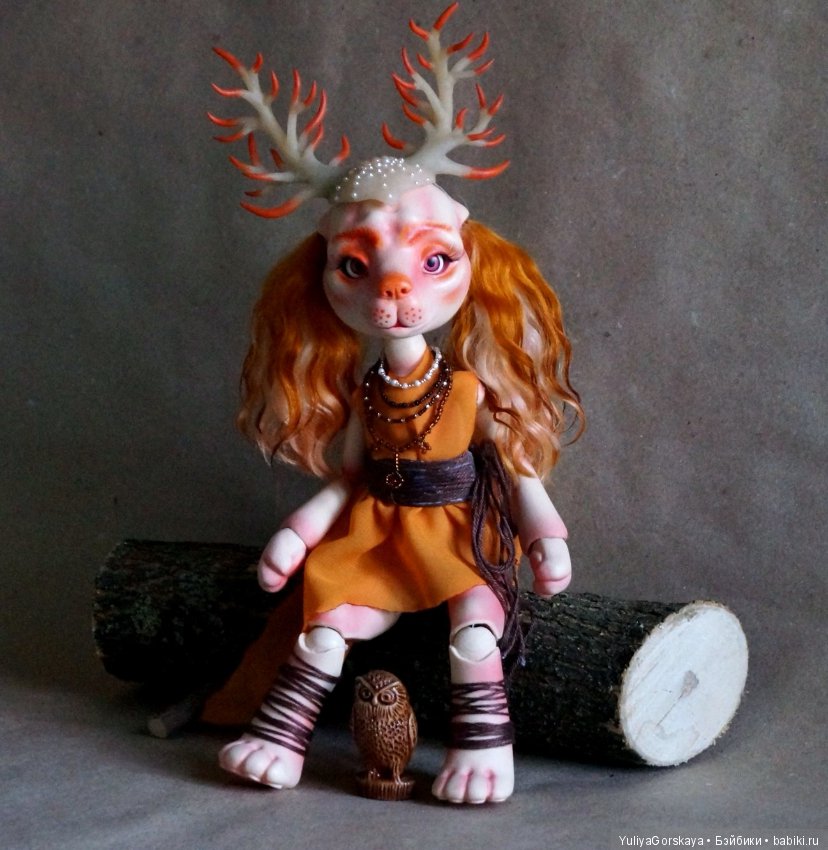 Моя рогатенькая собачка готова. Осталось придумать ей имя. Скоро она мне его сама подскажет