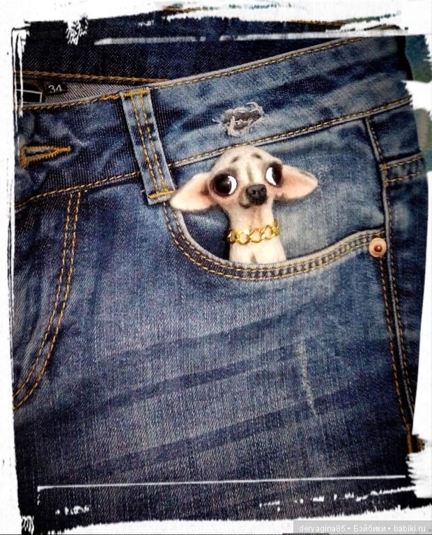 Брошь чихуашка — Валяные игрушки из шерсти: сухое валяние