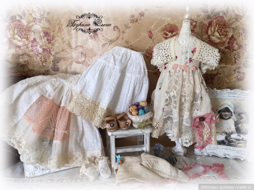 Пасхальная малышка, коллекционная текстильная кукла (фото 7)