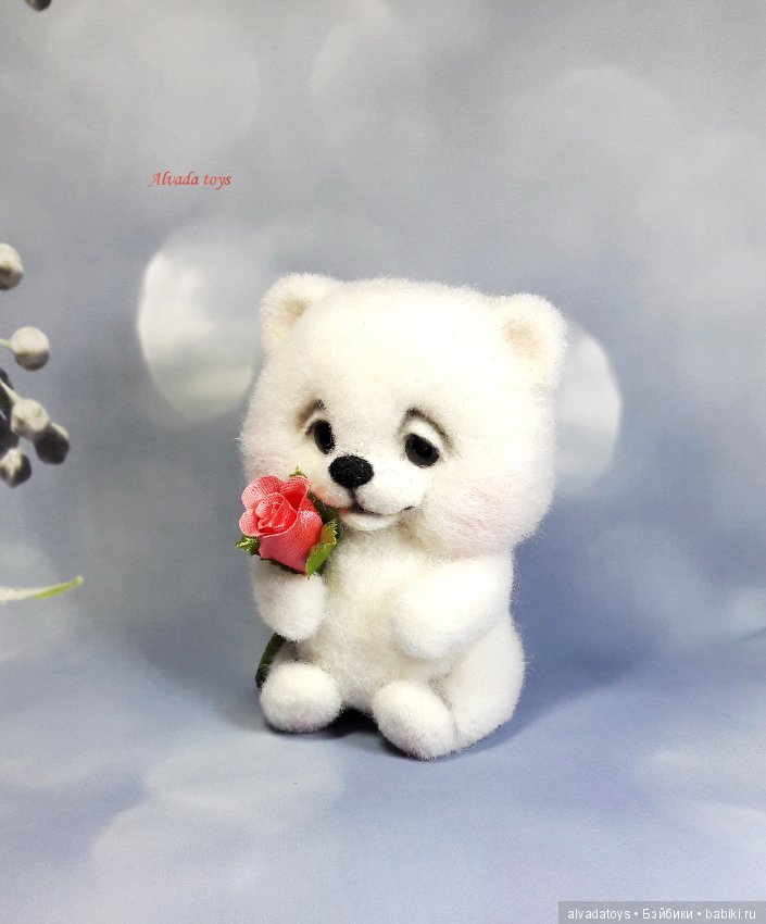 Мишутка — Валяные игрушки из шерсти: сухое валяние (фото 2)