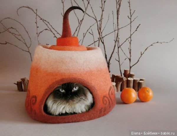 Войлочные домики для коше от Юлии Косатой (фото 2)