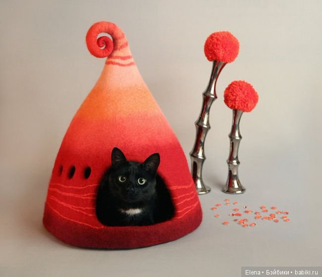 Войлочные домики для коше от Юлии Косатой (фото 4)