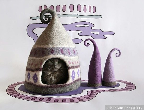 Войлочные домики для коше от Юлии Косатой