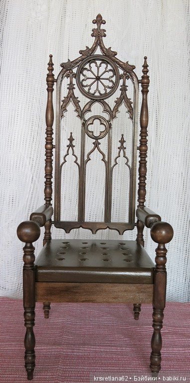 Трон в готическом стиле — Мебель для кукол и домиков: фото (фото 9)