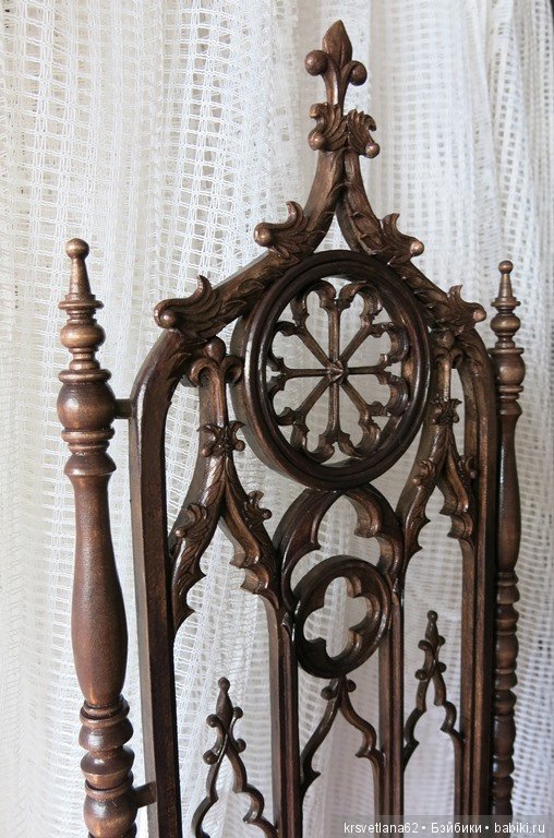 Трон в готическом стиле — Мебель для кукол и домиков: фото (фото 4)