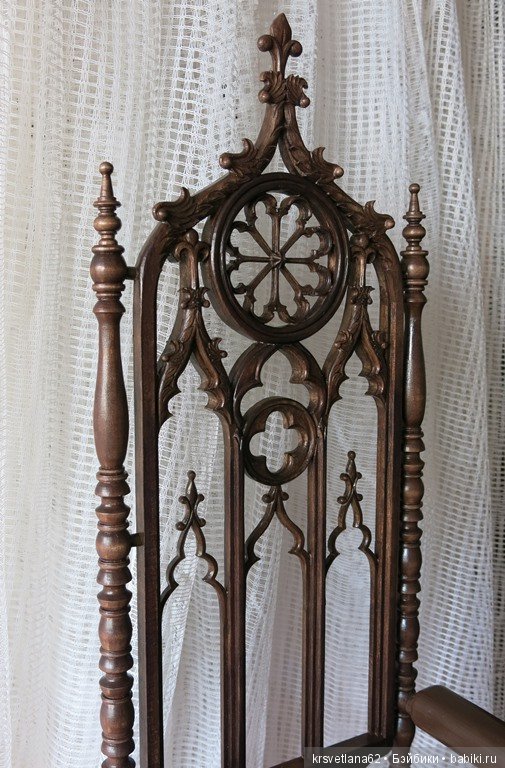 Трон в готическом стиле — Мебель для кукол и домиков: фото (фото 3)