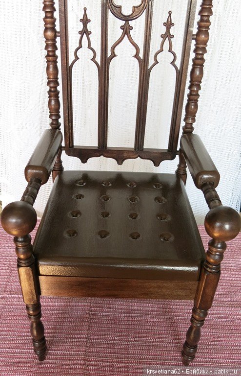 Трон в готическом стиле — Мебель для кукол и домиков: фото (фото 10)