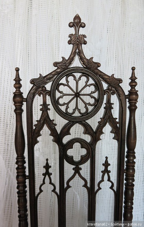 Трон в готическом стиле — Мебель для кукол и домиков: фото (фото 8)