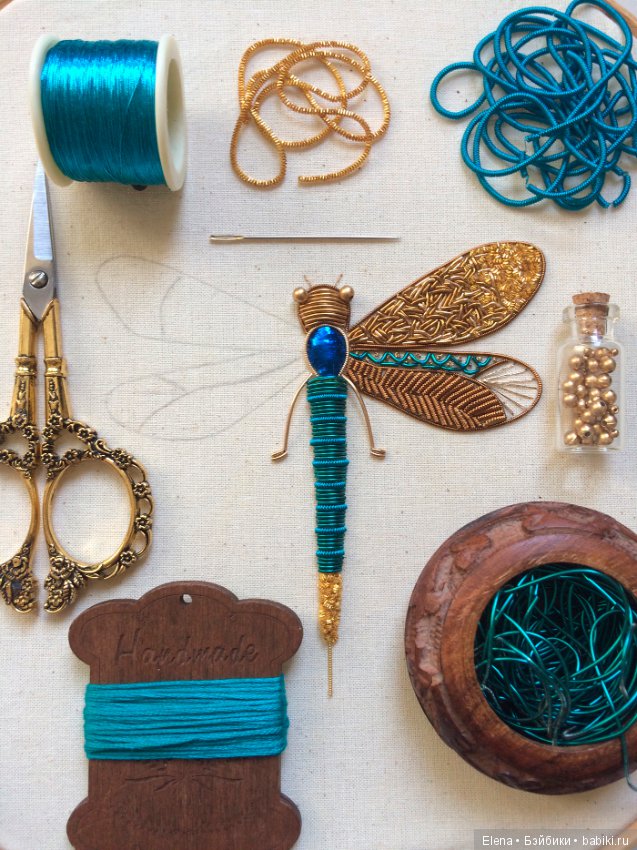 Металлические вышитые насекомые (фото 4)