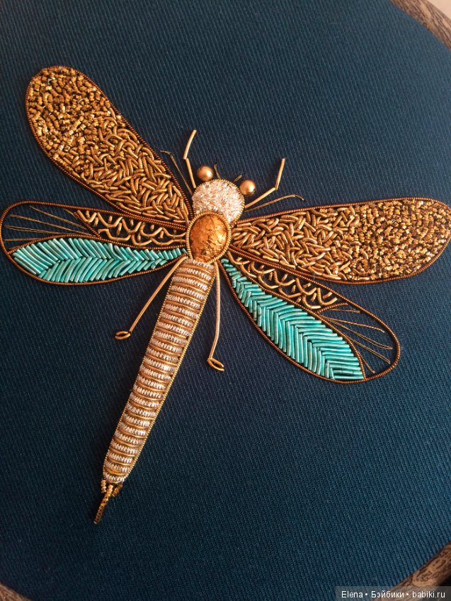 Металлические вышитые насекомые (фото 7)