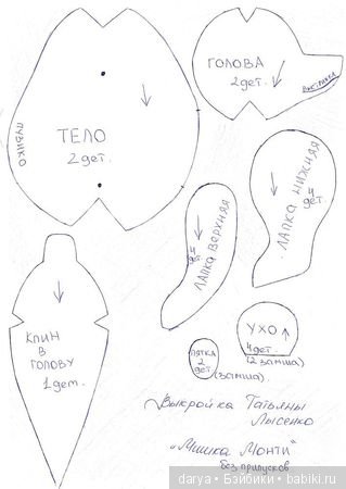 Выкройка мишки тедди в подарок от Татьяны Лысенко (фото 2)