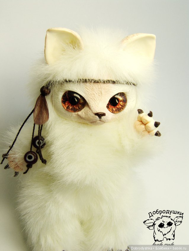 Милашка Покахонтас — Игрушки в смешанной технике (мех и глина): Арт (фото 4)