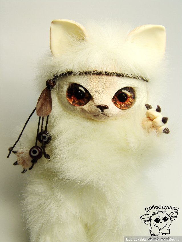 Милашка Покахонтас — Игрушки в смешанной технике (мех и глина): Арт (фото 2)