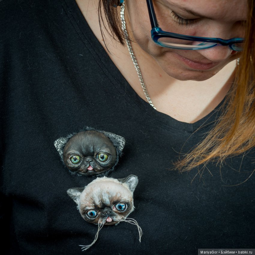 Котики - экзокотики — Игрушки в смешанной технике (мех и глина): Арт (фото 8)