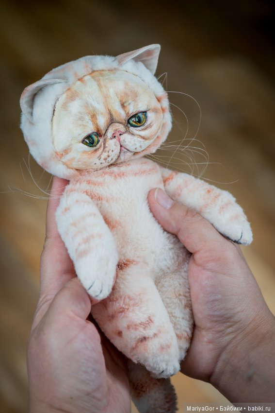 Котики - экзокотики — Игрушки в смешанной технике (мех и глина): Арт (фото 2)