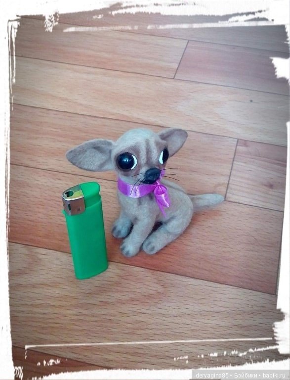 Мини чихуахуа — Валяные игрушки из шерсти: сухое валяние (фото 3)