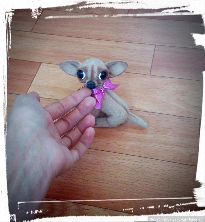 Мини чихуахуа — Валяные игрушки из шерсти: сухое валяние (фото 7)